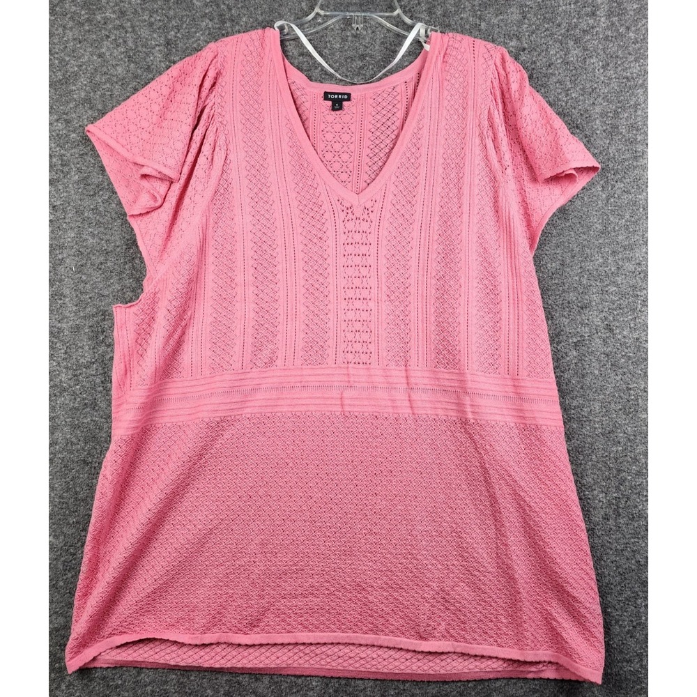 Torrid T-Shirt Womens 6 Mint Green Distressed Relaxed Fit Cotton 40430260